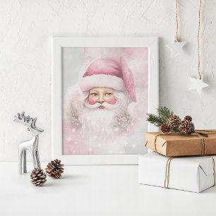 Shabby Chic Weihnachtsmann Scrapbook Papier Poster