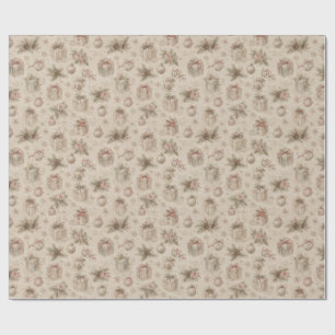 Shabby-Chic-Weihnachtspapier Geschenkpapier