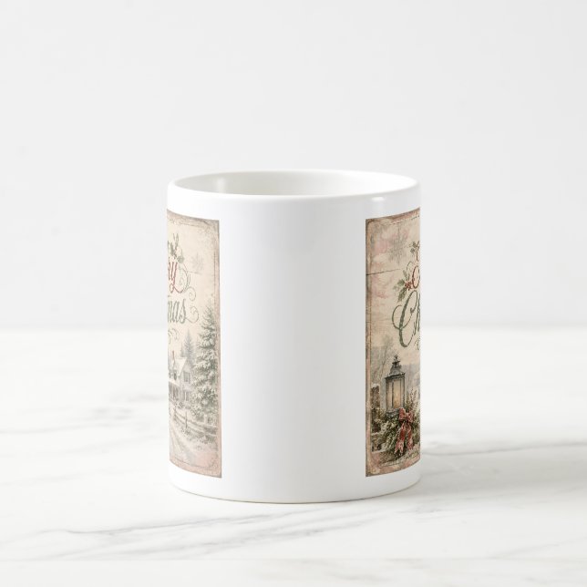 Shabby-Chic-Weihnachtstasse  Kaffeetasse (Mittel)