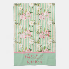 Shabby Chic Weiße Streifen und Küchentücher