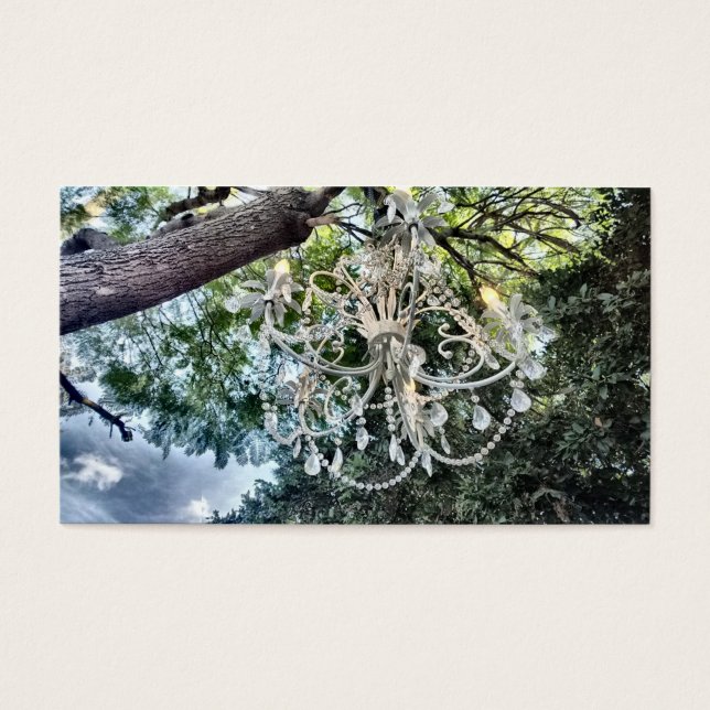 Shabby Chic White Crystal Chandelier (Vorderseite)
