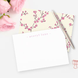 Shabby Chic Wildblume Personalisiert Stationery Mitteilungskarte