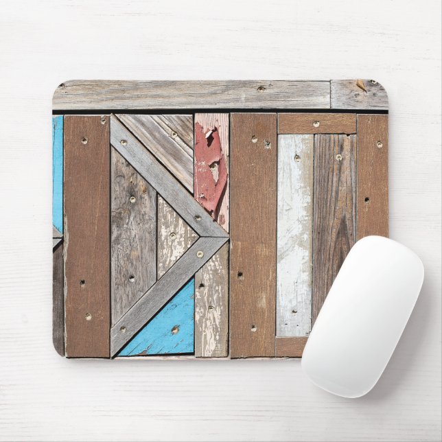Shabby Chic Wood Abstrakt Mousepad (Mit Mouse)