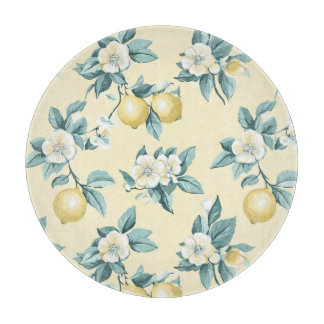 Shabby Chic Zitronen-Blumen-Serie Design #10 Schneidebrett