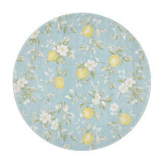 Shabby Chic Zitronen Blumen Serie Design #5 Schneidebrett