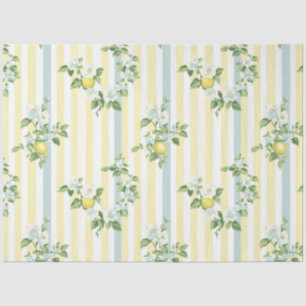 Shabby Chic Zitronen Blumenreihe Design #11 Seidenpapier