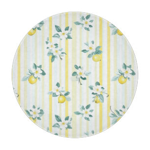 Shabby Chic Zitronen Blumenreihe Design #12 Schneidebrett