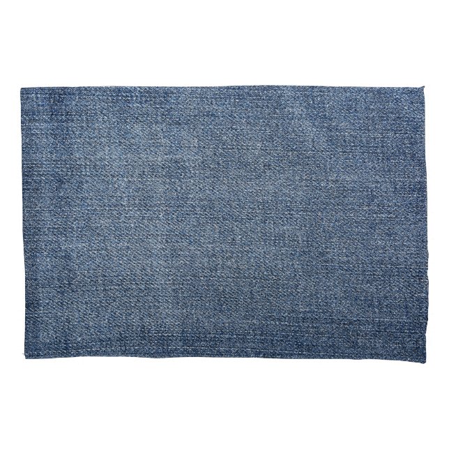 Shabby denim: blaue Jeans-Textur Kissenbezug (Vorderseite)