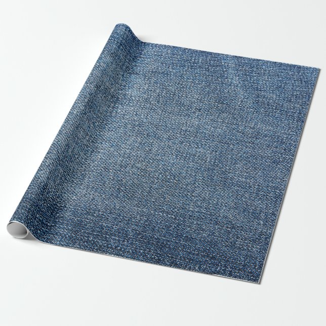 Shabby Denim Textur für Hintergrund. Blue Jeans Geschenkpapier (Ungerollt)