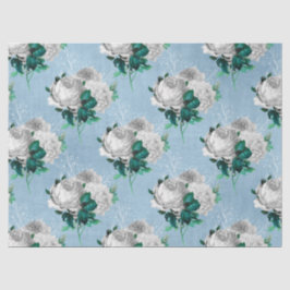 Shabby Floral Blue Serie Design 1 Seidenpapier