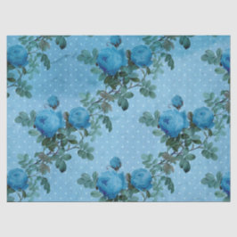 Shabby Floral Blue Serie Design 5 Seidenpapier
