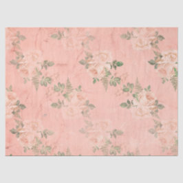 Shabby Floral Peach Serie Design 3 Seidenpapier