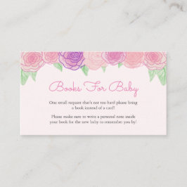 Shabby Floral Rose Babydusche Buchungsanfrage Begleitkarte