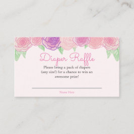 Shabby Floral Rose Kinderdusche Windelwanne Windel Begleitkarte