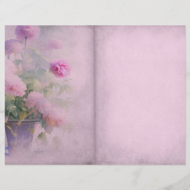 Shabby Pink Floral Journal Page (Vorderseite)