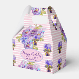 Shabby Pink Rose Blumenkohl Tee Party Lila Geschenkschachtel
