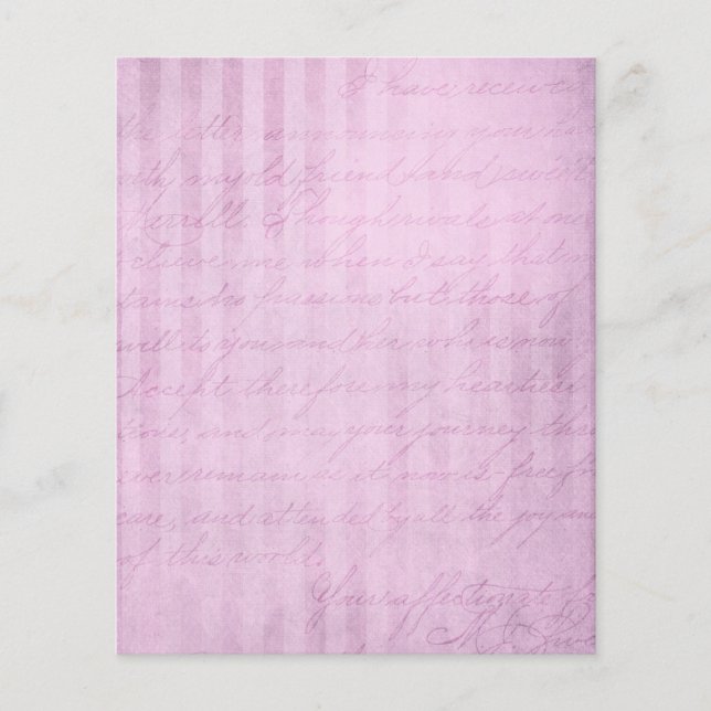 Shabby Pink Stripbook Paper (Vorderseite)