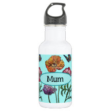 Shabby Poppy Red Lila am Aqua Mum Mütter Day