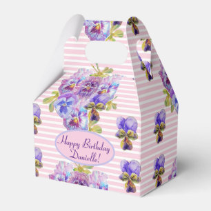 Shabby Rosa Rose Blumenkohl Tee Party Lila Geschenkschachtel