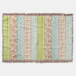 Shabby Rose Pastel Muster auf rustikale Hütte Holz Decke