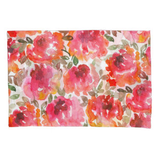 Shabby-rote Rosen, nahtloses Muster. Kissenbezug