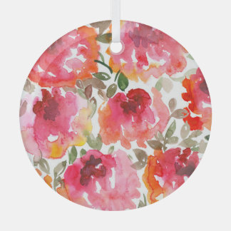 Shabby-rote Rosen, nahtloses Muster. Ornament Aus Glas