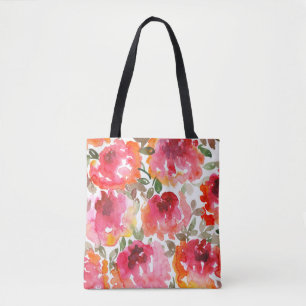 Shabby-rote Rosen, nahtloses Muster. Tasche
