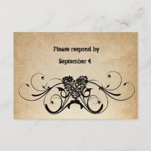 Shabby Rustikale UAWG mit Umschlägen. RSVP Karte