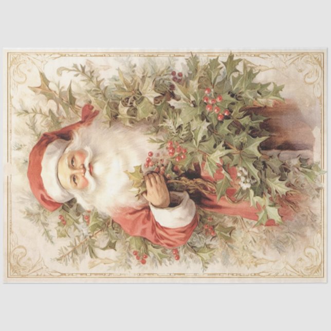 Shabby Santa Seidenpapier (Vorderseite)