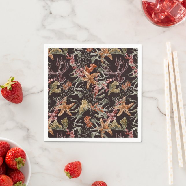 Shabby Sea Life Pattern Serviette (Beispiel)