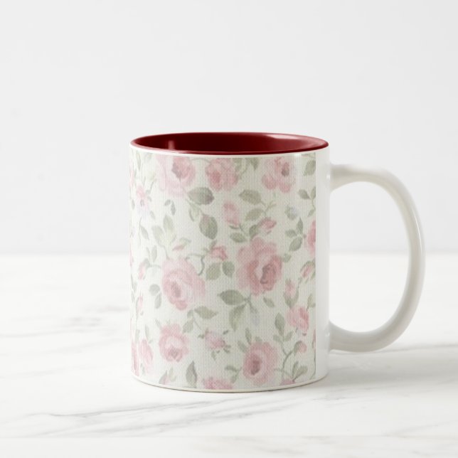 Shabby Sweet Petite Roses Rose Mug (Droit)