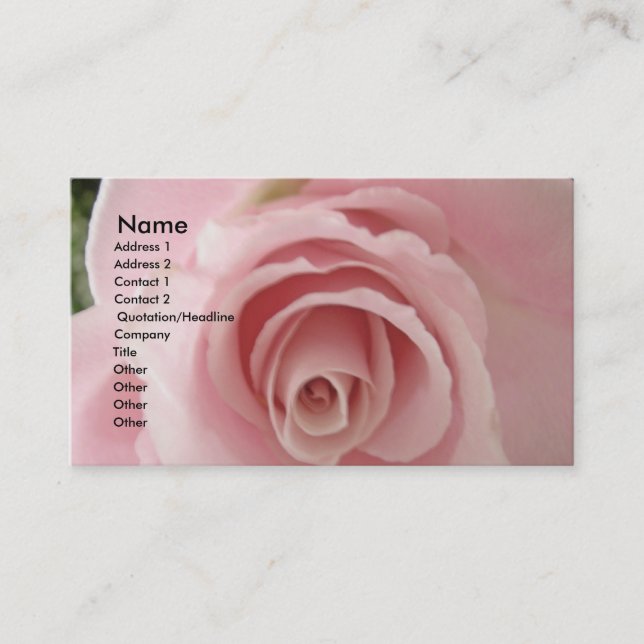 Shabby Sweet Rose Visitenkarte (Vorderseite)