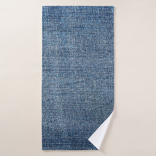 Shabby texture denim pour arrière - plan. Jeans bl (Serviette de bain)