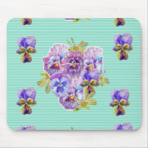 Shabby Türkis Art Blumenmarkt Maus Mat Pad Mousepad