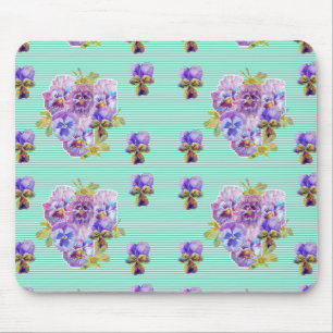 Shabby Türkis Art Blumenmarkt Maus Mat Pad Mousepad