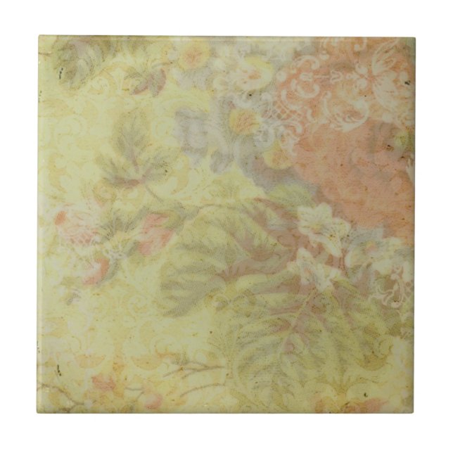 Shabby Vintag Floral Fliese (Vorderseite)