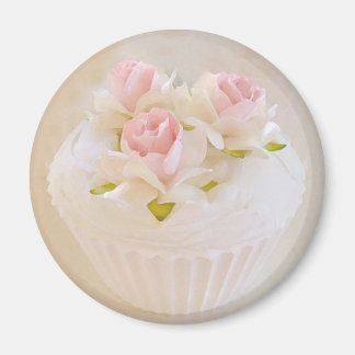 Shabby Vintag Style Cupcake Magnet