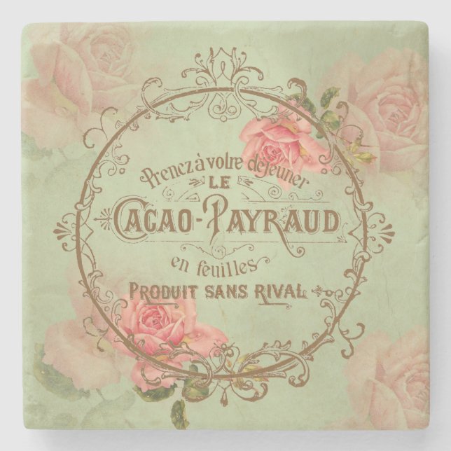 Shabby Vintage Rose3 - Untersetzer (Vorderseite)