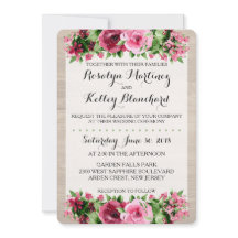 Shabby Vintage Rose Rustikale Hochzeit Einladung
