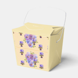 Shabby Yellow Floral Tee Party Cake Gefallen Box Geschenkschachtel