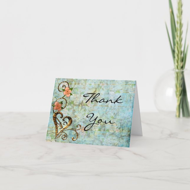 ShabbyChic Vintag Danke-Card Dankeskarte (Vorderseite)