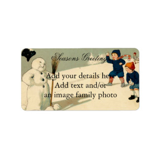 SHABBYCHIC Vintage-Weihnachtsdekorationen Adressaufkleber