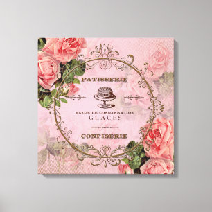 ShabbyVintageRoses2 - Wrapped Canvas Leinwanddruck