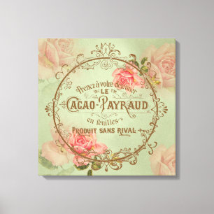ShabbyVintageRoses3 - Wrapped Canvas Leinwanddruck