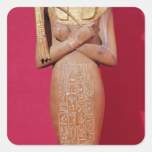 Shabti Figur des Königs aus Grab von Tutankhamun Quadratischer Aufkleber