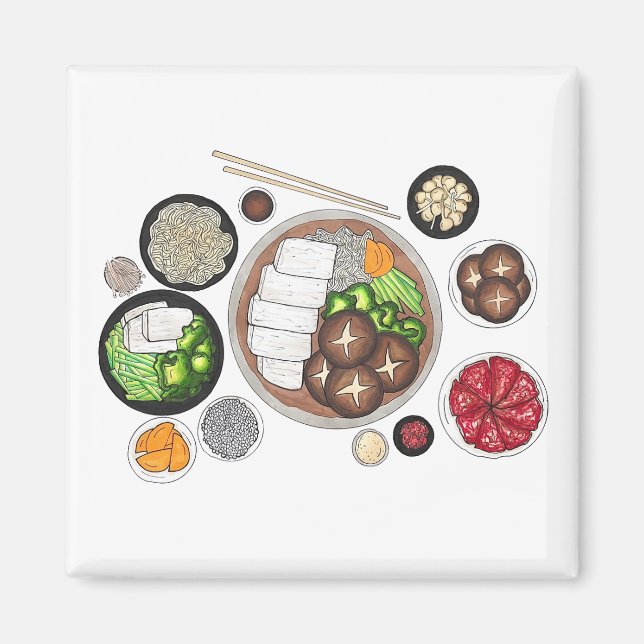 Shabu-Shabu Japan Japanische Küche Hotspot Magnet (Vorne)