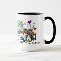 Shack se produit tasse drôle de radio-amateur
