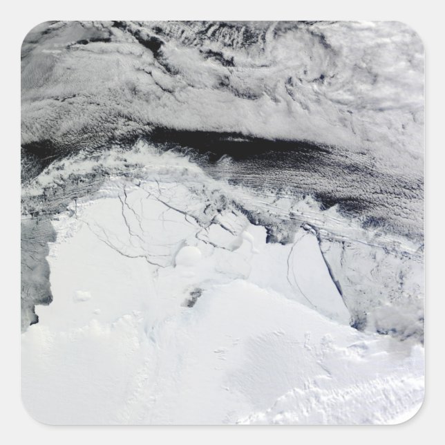 Shackleton-Eisschelf, Antarktis Quadratischer Aufkleber (Vorderseite)