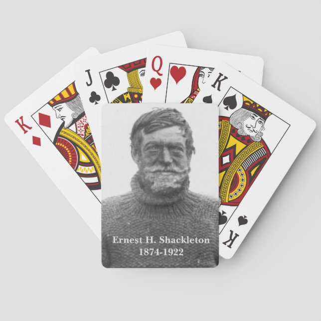 Shackleton im antarktischen Nimrodbild Spielkarten (Rückseite)
