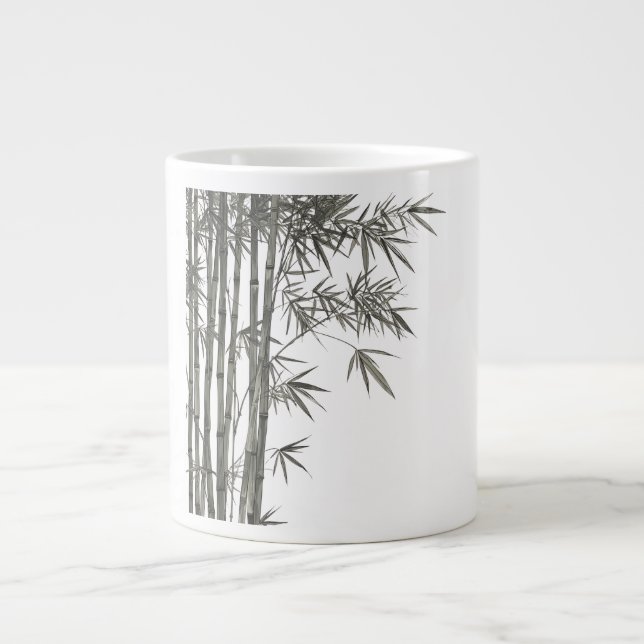 Shade-Grown Bamboo Cane Japandi Texture Jumbo-Tasse (Vorderseite)